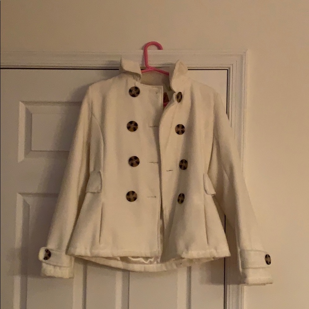 White pea coat